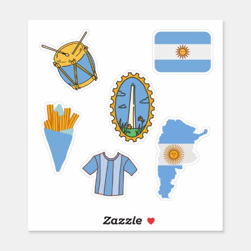 2022 world cup qatar argentina flag sticker
