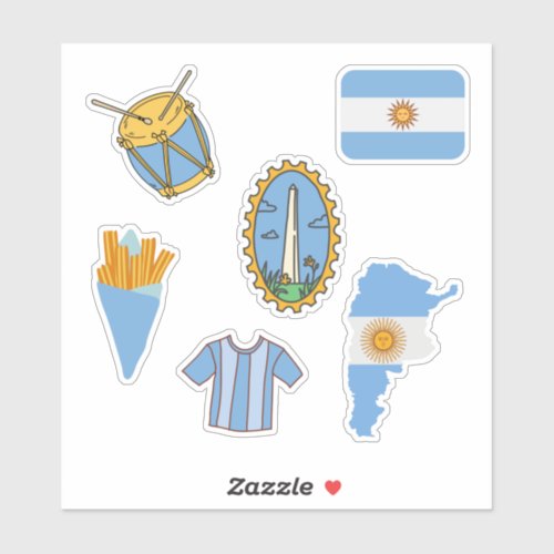 2022 world cup qatar argentina flag sticker