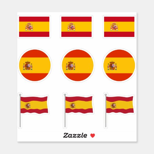 2022 world cup Qatar Spain flag Sticker