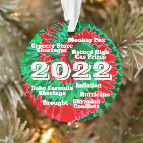 2022 Year In Review Funny Current Events Keepsake  Ornament