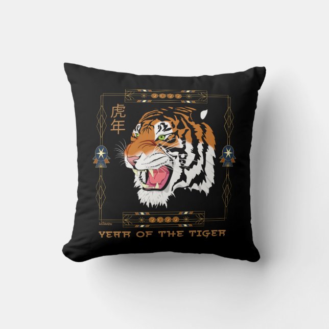 2022 YEAR OF THE TIGER Chinese new year gift       Throw Pillow (Front)