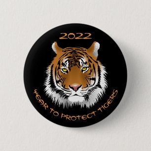 2022 Year to Protect Tigers Button