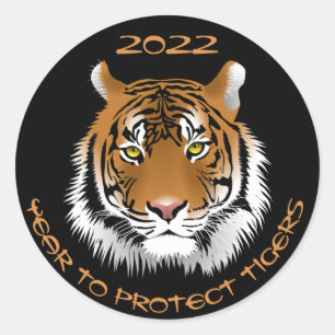 2022 Year to Protect Tigers Classic Round Sticker