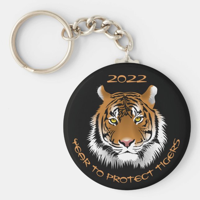 2022 Year to Protect Tigers Keychain (Front)