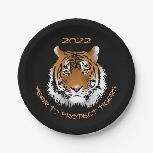 2022 Year to Protect Tigers Paper Plates