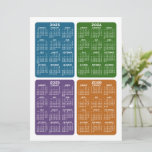 2023 2024 2025 2026 Calendar 4 year Flat Card<br><div class="desc">2023-2026 calendar for 4 years - A fun,  bright look for your home office or refrigerator. 
For advanced users,  click on the customize link to change colors,  add text and move things around.</div>