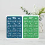 2023-2024 Calendar - 2-Year Year View - blue green<br><div class="desc">2 Year Calendar - Blue and Green
A simple,  basic calendar with 2023 and 2024 included.
You can change the colors when you click on the advanced design area.</div>