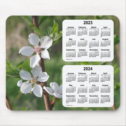 2023_2024 Dogwood 2 Year Calendar by Janz Mouse Pad