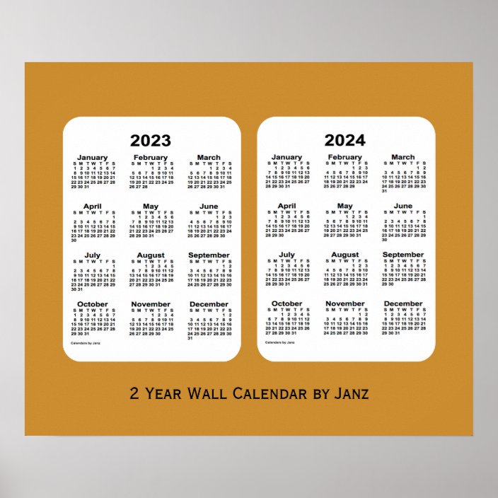 2 Year Wall Calendar 2024 And 2024 Rafa Ursola