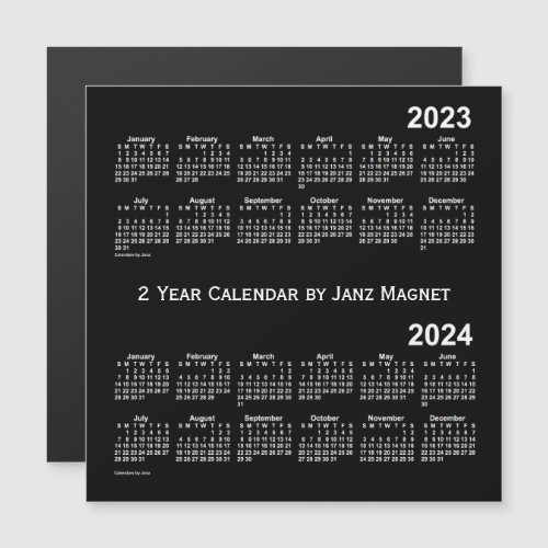 2023_2024 Neon White 2 Year Calendar by Janz