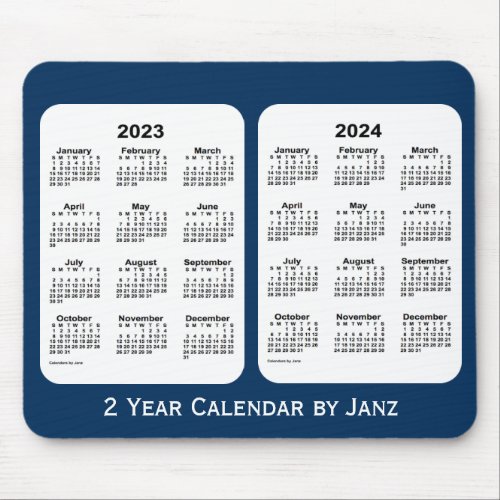 2023_2024 Police Box Blue 2 Year Calendar by Janz Mouse Pad
