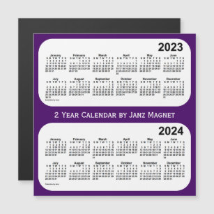 2023-2024 Purple 2 Year Calendar by Janz Magnet