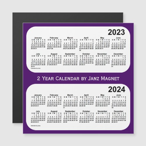 2023_2024 Purple 2 Year Calendar by Janz Magnet