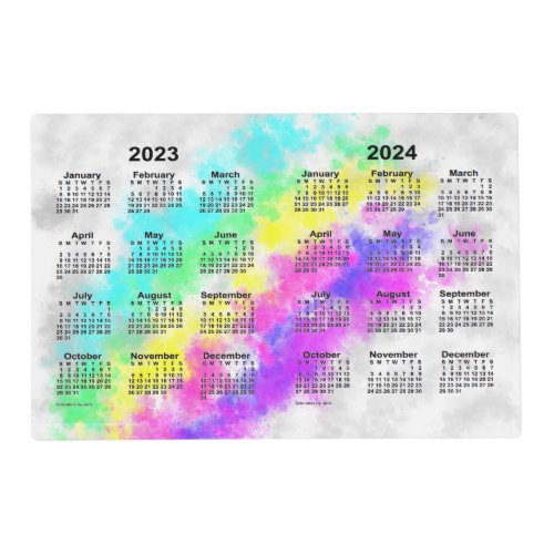 2023_2024 Rainbows End 2 Year Calendar by Janz Placemat