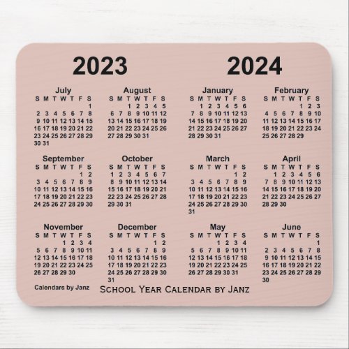 2023_2024 School Year Calendar by Janz Thistle Mouse Pad