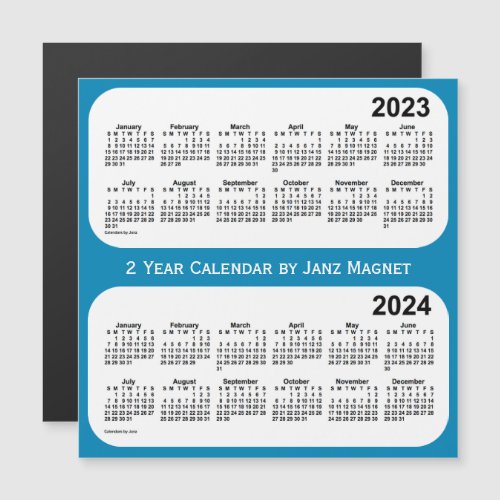 2023_2024 Steel Blue 2 Year Calendar by Janz