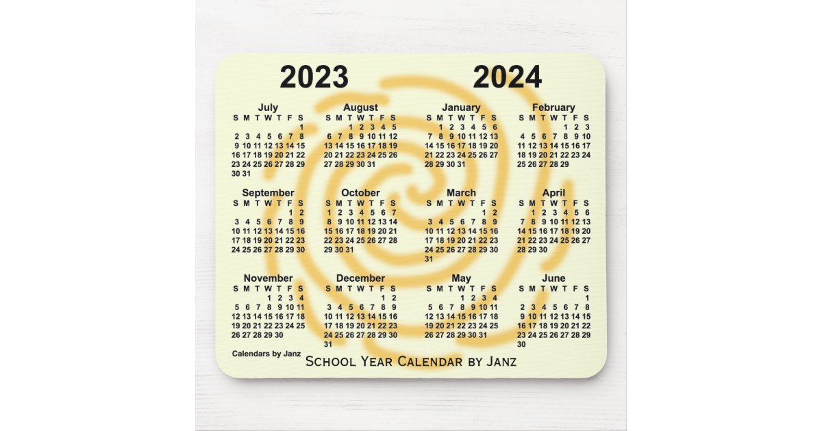 2023-2024 Sunny Days School Year Calendar by Janz Mouse Pad | Zazzle