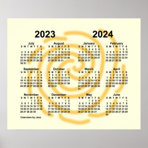 2023-2024 Sunny Days School Year Calendar by Janz Poster