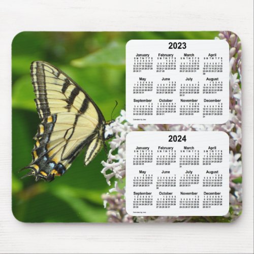 2023_2024 Swallowtail Butterfly Calendar by Janz Mouse Pad