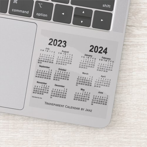 2023_2024 Transparent Calendar by Janz Sticker