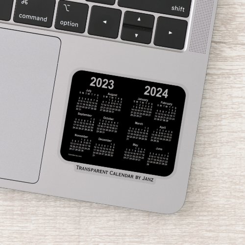 2023_2024 Transparent Neon Calendar by Janz Sticker
