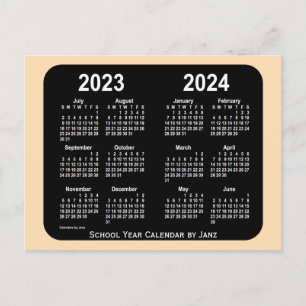 2023-2024 Wheat Neon Mini School Calendar by Janz Postcard
