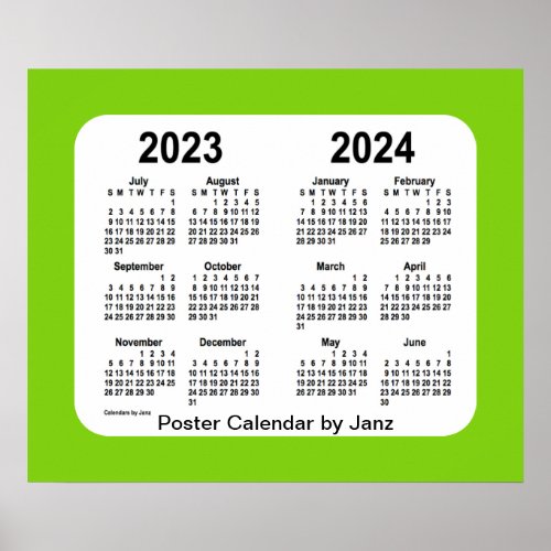 2023_2024 Yellowgreen School Calendar by Janz Poster