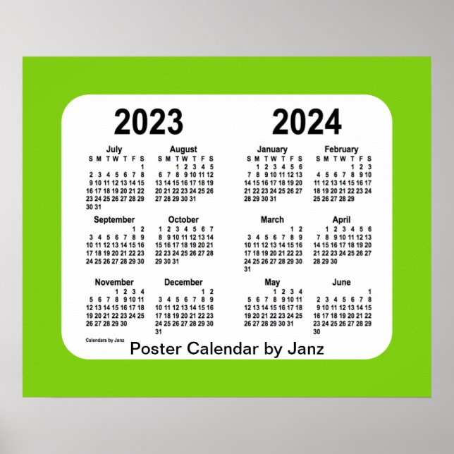 2023-2024 Yellowgreen School Calendar by Janz Poster (Front)