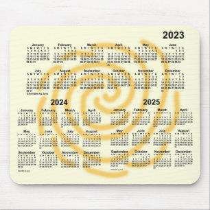 2023-2025 Sunny Days 3 Year Calendar by Janz Mouse Pad