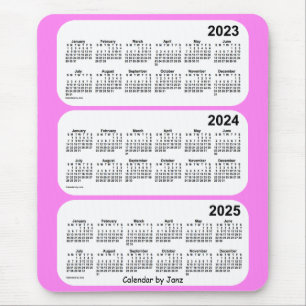 2023-2025 Violet 3 Year Calendar by Janz Mouse Pad