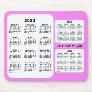 2023-2025 Violet 3 Year Calendar by Janz Mouse Pad