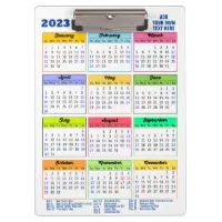 2023-2026 Calendar with Public Holidays Modern Clipboard | Zazzle