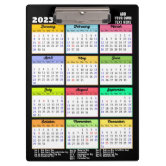 2023-2026 Calendar with Public Holidays Modern Clipboard | Zazzle