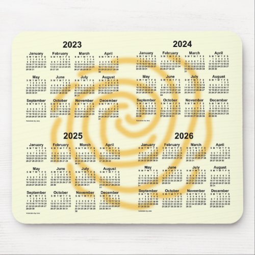 2023_2026 Sunny Days 4 Year Calendar by Janz Mouse Pad