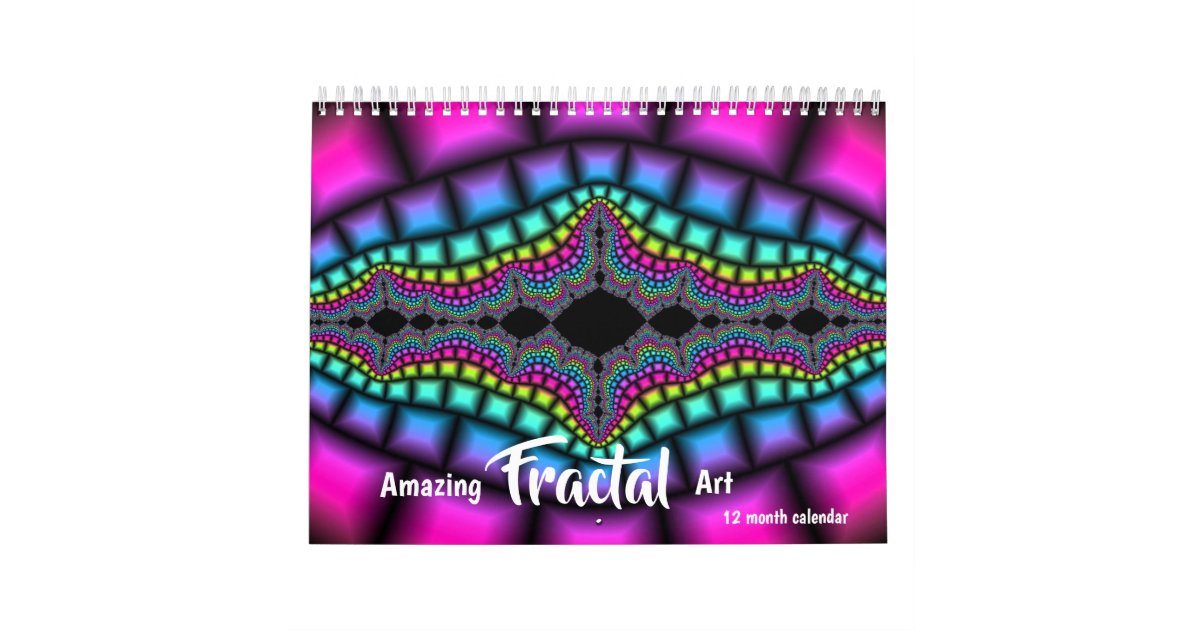 2023 Amazing Fractal Art Psychedelic Calendar Zazzle