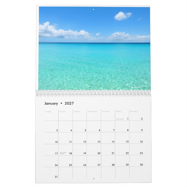 2023 Anguilla Beaches Calendar (Jan 2027)