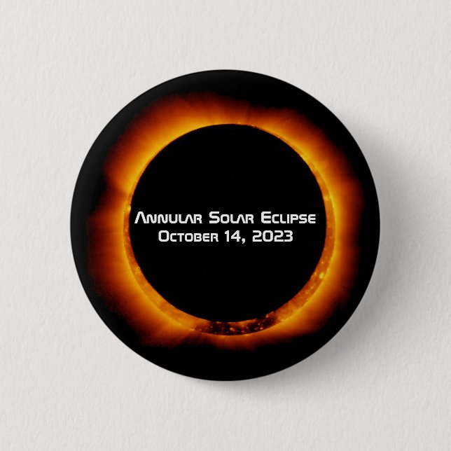 2023 Annular Solar Eclipse Button (Front)