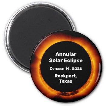 2023 Annular Solar Eclipse By Location Magnet by GigaPacket at Zazzle