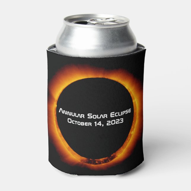2023 Annular Solar Eclipse Can Cooler (Can Front)