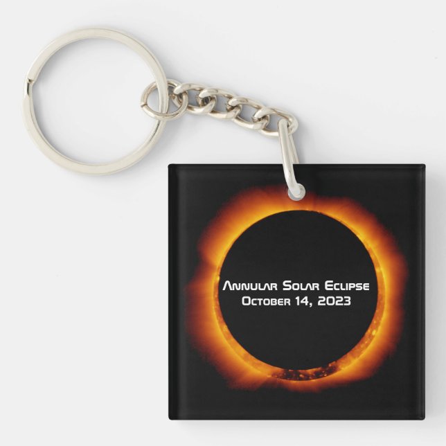 2023 Annular Solar Eclipse Keychain (Front)