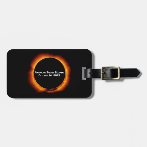 2023 Annular Solar Eclipse Luggage Tag