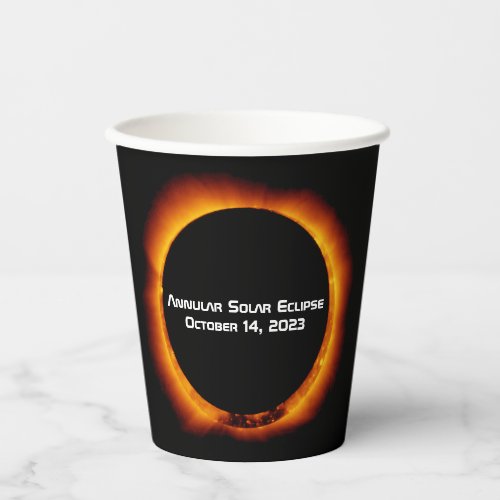 2023 Annular Solar Eclipse Paper Cups