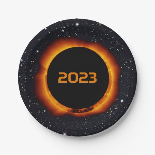 2023 Annular Solar Eclipse Paper Plates