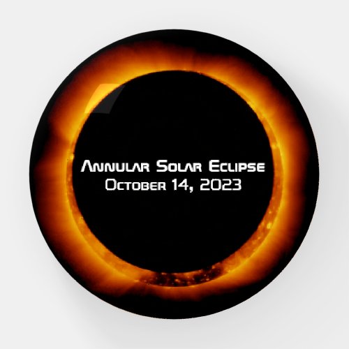 2023 Annular Solar Eclipse Paperweight