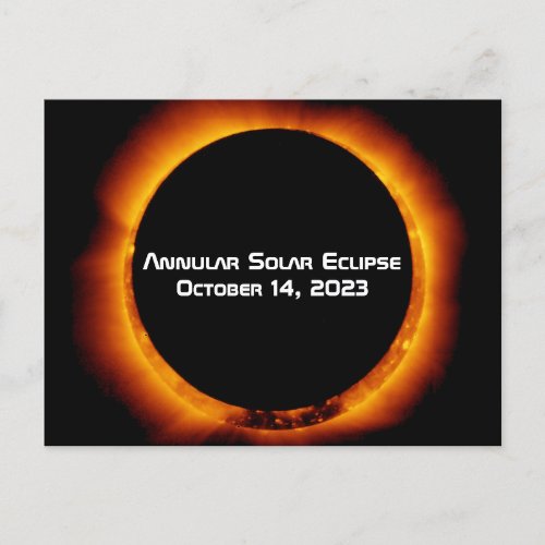 2023 Annular Solar Eclipse Postcard