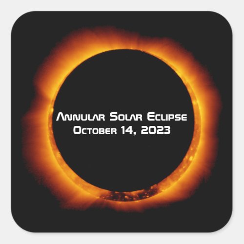 2023 Annular Solar Eclipse Square Sticker