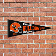 2023 Artesia Bulldogs State Champs Pennant Flag