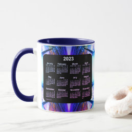 2023 Artistic Miami Blue Neon Calendar by Janz Mug