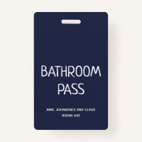 2023 Back To School Bathroom Hall Pass
