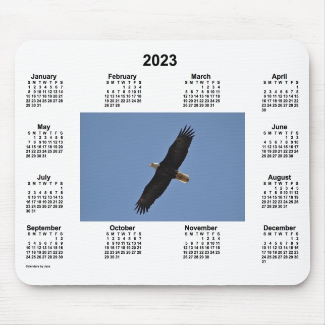 2023 Bald Eagle Calendar by Janz Mouse Pad (Front)
